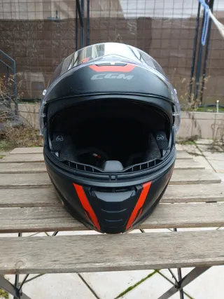 Casco Moto CGM Negro/rojo Talla M