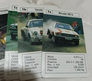 Cartas coches Rally 1984