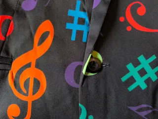 Traje Disfraz Carnaval Notas Musicales