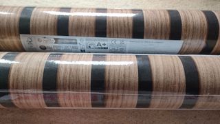 2 rollos de papel pintado efecto palillería