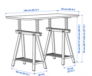 Caballetes blancos Ikea x2