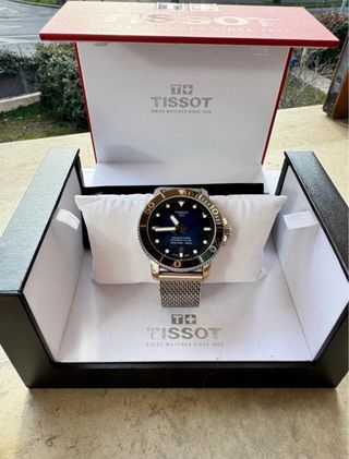 Tissot Seastar Powermatic 80 43mm Azul