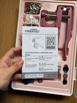 Kit Máquina Plástico Botones Broches