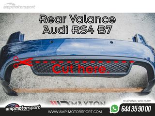 DIFUSOR TRASERO AUDI RS4 B7 2006-2008 NEGRO BRILLO