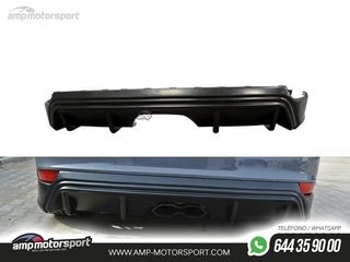 DIFUSOR TRASERO FORD FOCUS MK3 2015-2018 NEGRO ABS