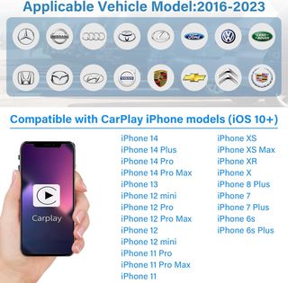 GAOEEIN Adaptador CarPlay inalámbrico, CarPlay ina