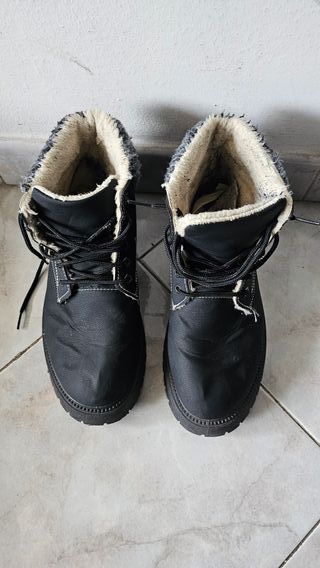 Stivali invernali Uomo neri con fodera pelliccia