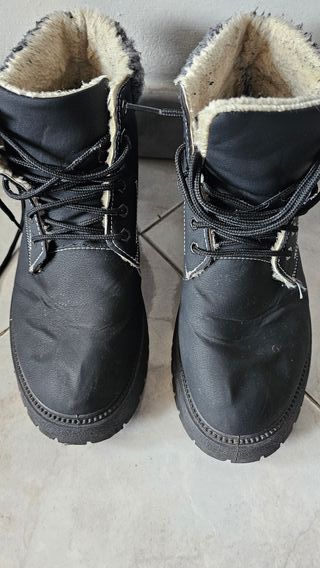 Stivali invernali Uomo neri con fodera pelliccia