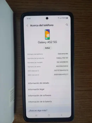 Samsung Galaxy A52 5G 128GB Negro impecable