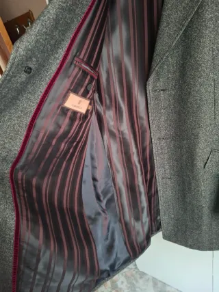 Abrigo Caramelo Marrón y Gris