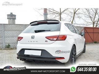 DIFUSOR TRASERO SEAT LEON 5F 2012-2016 NEGRO MATE