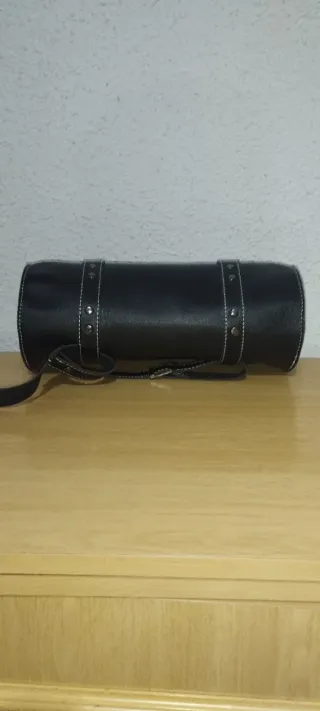Bolso para moto de Cuero Negro