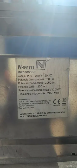 Microondas Norm N MWD3038GC