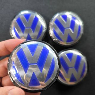 TAPABUJES VW 56mm AZUL EMBLEMA LLANTAS VOLKSWAGEN