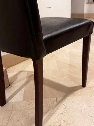 Conjunto de 6 Sillas de comedor de polpie y madera