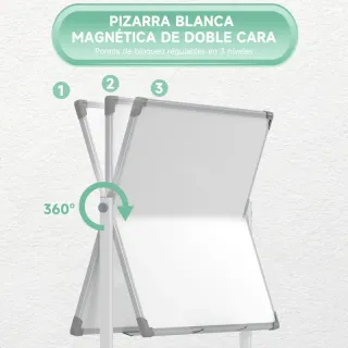 Pizarra Blanca Móvil Magnética 3 Niveles