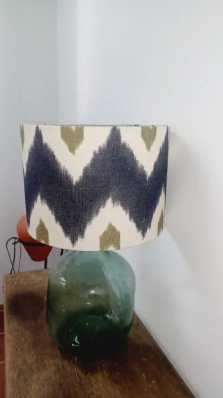 Pantalla de lámpara tela ikat