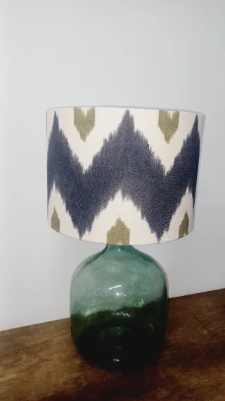 Pantalla de lámpara tela ikat