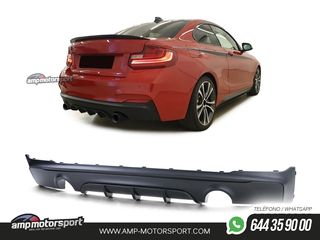 DIFUSOR TRASERO BMW SERIE 2 F22 / F23 LOOK M-PERFORMANCE NEGRO MATE