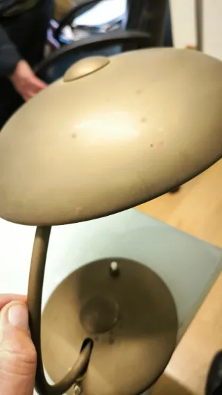 Lampada vintage metallo dorato anni 60