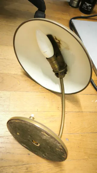 Lampada vintage metallo dorato anni 60