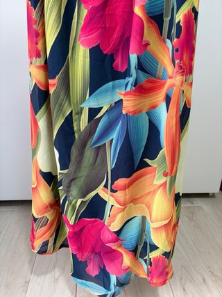 Vestido largo estampado floral