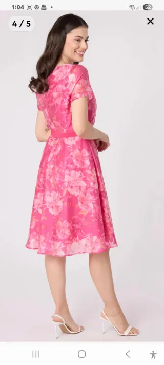 Vestido floral rosa T.44