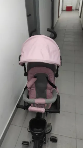Triciclo Silla Paseo Bebé Rosa
