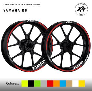 Pegatinas llantas Yamaha R6