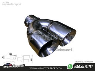 COLA DE ESCAPE DOBLE INOX IZQUIERDA