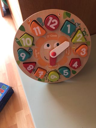 Reloj de Madera HAPE para Aprender la Hora, Puzzle