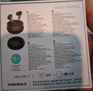 ONEMAX AX10 Pro Auriculares Inalámbricos ANC