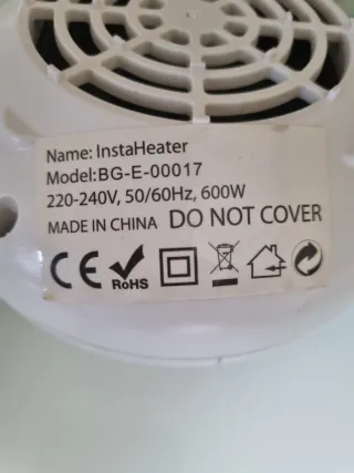 Aquecedor Cerâmico com Tomada - 600W