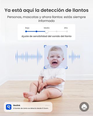 Reolink Cámara de Seguridad Interior, Monitor de B