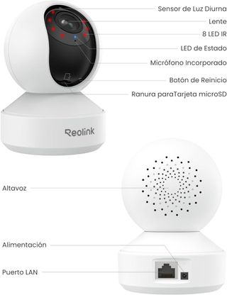 Reolink Cámara de Seguridad Interior, Monitor de B