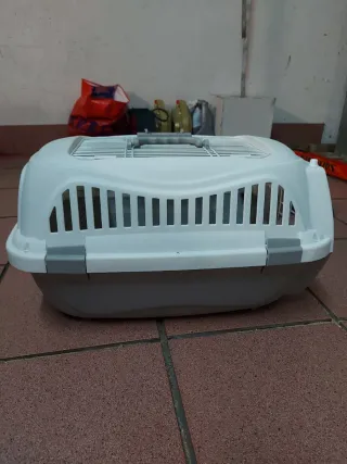 Transportín para Perro Gris y Blanco