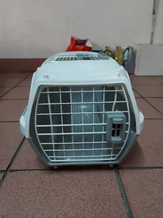 Transportín para Perro Gris y Blanco