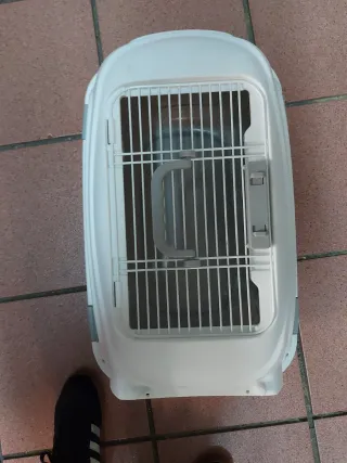 Transportín para Perro Gris y Blanco