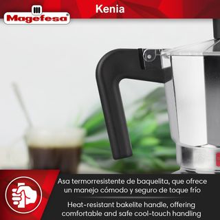MAGEFESA Kenia - Cafetera Italiana 12 Tazas, Alumi