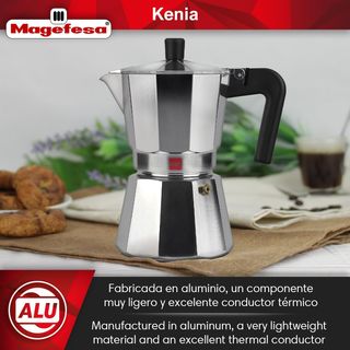 MAGEFESA Kenia - Cafetera Italiana 12 Tazas, Alumi