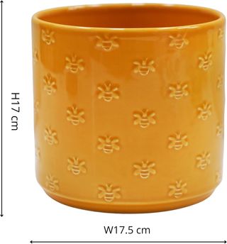 Ivyline Maceta, Loza, Abeja Amarilla, 17,5 cm de d