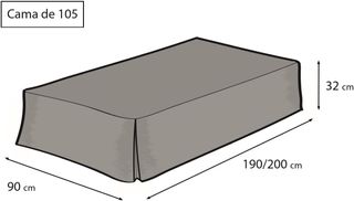 EasyCosy Cubre Canapé para Somier ATENEA – Faldón