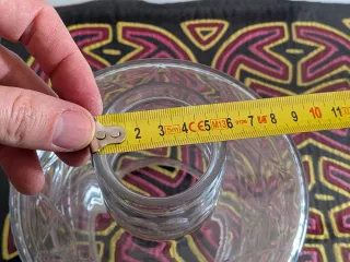 Cubrelámparas de cristal tallado