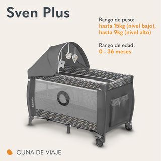 lionelo Sven Plus Cuna de Viaje para bebés 0-36M p