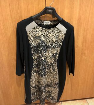 Vestido BOGGI Beige y Negro Talla M