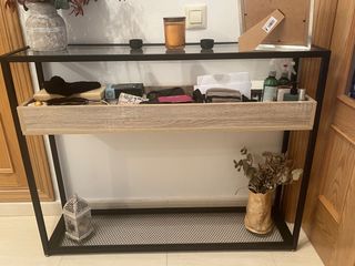 Aparador entrada cristal y madera