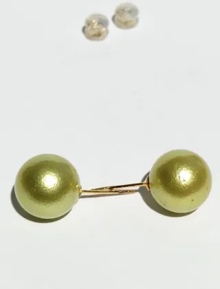 Pendientes Perlas Mar del Sur Doradas