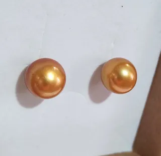 Pendientes Perlas Mar del Sur Oro