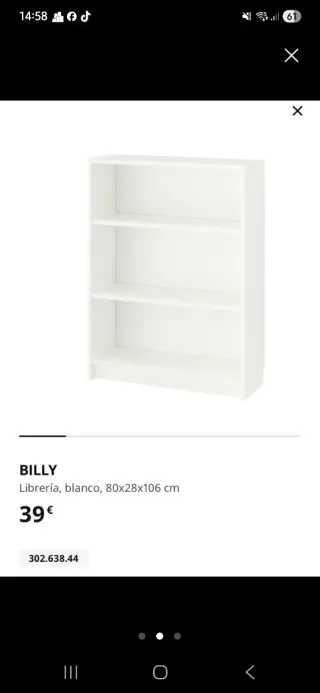 Librería Blanca Ikea