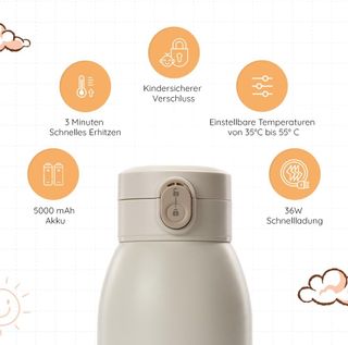 BEBELUX® Calentador de biberones | Carga rápida US